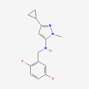 3-cyclopropyl-N-[(2,5-difluorophenyl)methyl]-1-methyl-1H-pyrazol-5-amine