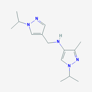 3-methyl-1-(propan-2-yl)-N-{[1-(propan-2-yl)-1H-pyrazol-4-yl]methyl}-1H-pyrazol-4-amine