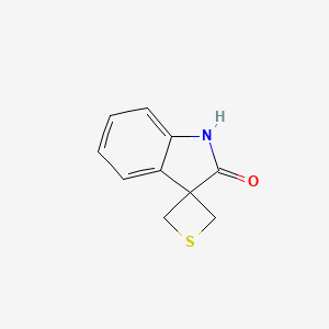 molecular formula C10H9NOS B11750744 Spiro[indoline-3,3'-thietan]-2-one 