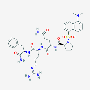 molecular formula C37H50N10O7S B117508 Dansyl-prolyl-glutaminyl-arginyl-phenylalaninamide CAS No. 151870-87-0