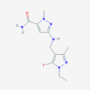 3-{[(1-ethyl-5-fluoro-3-methyl-1H-pyrazol-4-yl)methyl]amino}-1-methyl-1H-pyrazole-5-carboxamide