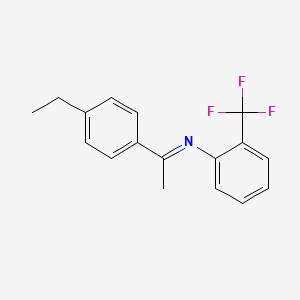 molecular formula C17H16F3N B11750836 N-[(E)-1-(4-ethylphenyl)ethylidene]-2-(trifluoromethyl)aniline CAS No. 853350-19-3