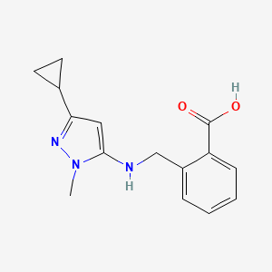 2-{[(3-cyclopropyl-1-methyl-1H-pyrazol-5-yl)amino]methyl}benzoic acid