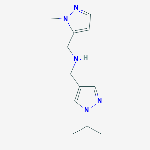 molecular formula C12H19N5 B11750867 [(1-methyl-1H-pyrazol-5-yl)methyl]({[1-(propan-2-yl)-1H-pyrazol-4-yl]methyl})amine CAS No. 1856089-10-5