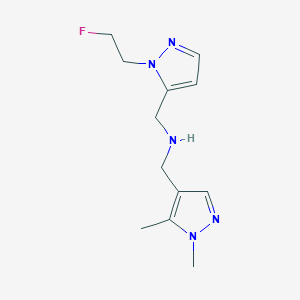 [(1,5-dimethyl-1H-pyrazol-4-yl)methyl]({[1-(2-fluoroethyl)-1H-pyrazol-5-yl]methyl})amine