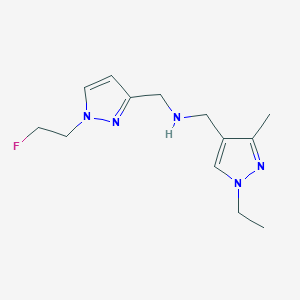 molecular formula C13H20FN5 B11750878 [(1-ethyl-3-methyl-1H-pyrazol-4-yl)methyl]({[1-(2-fluoroethyl)-1H-pyrazol-3-yl]methyl})amine 