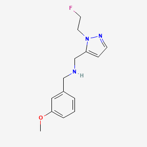 {[1-(2-fluoroethyl)-1H-pyrazol-5-yl]methyl}[(3-methoxyphenyl)methyl]amine