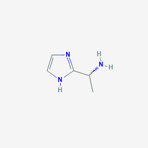 molecular formula C5H9N3 B11750986 (1R)-1-(1H-imidazol-2-yl)ethan-1-amine 