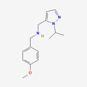 [(4-methoxyphenyl)methyl]({[1-(propan-2-yl)-1H-pyrazol-5-yl]methyl})amine