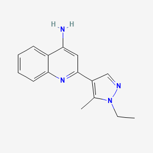 2-(1-Ethyl-5-methyl-1H-pyrazol-4-yl)quinolin-4-amine