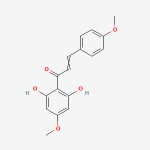 molecular formula C17H16O5 B11751017 1-(2,6-Dihydroxy-4-methoxyphenyl)-3-(4-methoxyphenyl)prop-2-en-1-one 