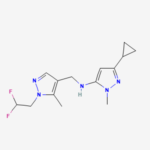 3-cyclopropyl-N-{[1-(2,2-difluoroethyl)-5-methyl-1H-pyrazol-4-yl]methyl}-1-methyl-1H-pyrazol-5-amine