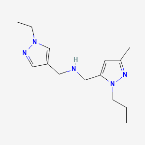 [(1-ethyl-1H-pyrazol-4-yl)methyl][(3-methyl-1-propyl-1H-pyrazol-5-yl)methyl]amine