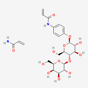 molecular formula C13H7F2NS B1175105 N-[4-[(2S,3R,4R,5S,6R)-3,4-dihydroxy-6-(hydroxymethyl)-5-[(2S,3R,4S,5R,6R)-3,4,5-trihydroxy-6-(hydroxymethyl)oxan-2-yl]oxyoxan-2-yl]oxyphenyl]prop-2-enamide;prop-2-enamide CAS No. 140440-47-7