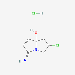 molecular formula C7H10Cl2N2O B11751050 (2S)-2-chloro-5-imino-2,3,5,7a-tetrahydro-1H-pyrrolizin-7a-ol hydrochloride 