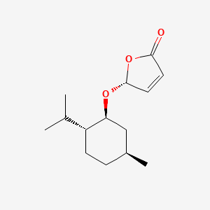 molecular formula C14H22O3 B11751063 (5R)-5-{[(1S,2R,5S)-5-methyl-2-(propan-2-yl)cyclohexyl]oxy}-2,5-dihydrofuran-2-one 