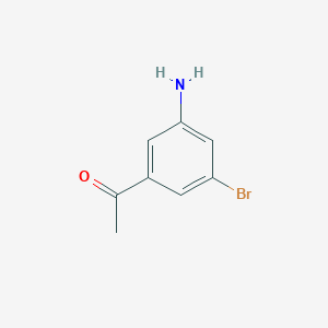 molecular formula C8H8BrNO B11751132 1-(3-Amino-5-bromophenyl)ethan-1-one 