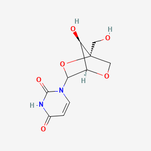 molecular formula C10H12N2O6 B11751156 1-[(1R,4R,7R)-7-hydroxy-1-(hydroxymethyl)-2,5-dioxabicyclo[2.2.1]heptan-3-yl]-1,2,3,4-tetrahydropyrimidine-2,4-dione 