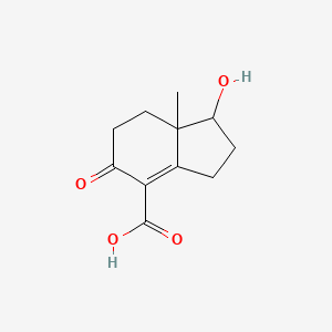 1-Hydroxy-7a-methyl-5-oxo-2,3,5,6,7,7a-hexahydro-1H-indene-4-carboxylic acid