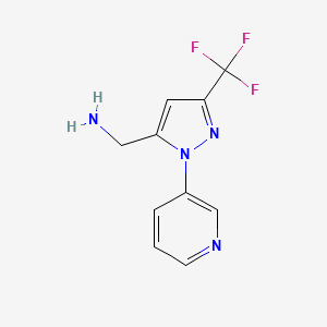 (1-(Pyridin-3-yl)-3-(trifluoromethyl)-1H-pyrazol-5-yl)methanamine