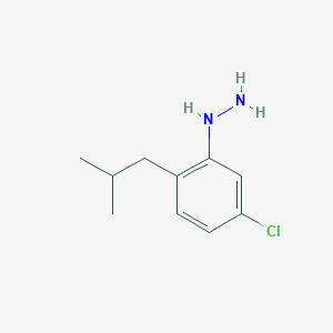 molecular formula C10H15ClN2 B11751215 [5-Chloro-2-(2-methylpropyl)phenyl]hydrazine 