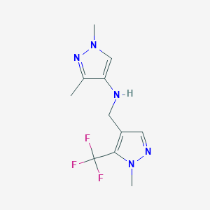 1,3-dimethyl-N-{[1-methyl-5-(trifluoromethyl)-1H-pyrazol-4-yl]methyl}-1H-pyrazol-4-amine