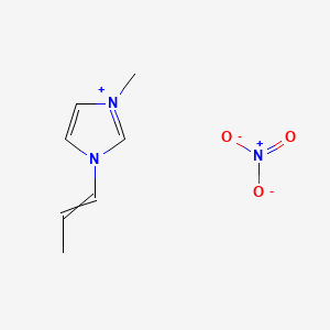 molecular formula C7H11N3O3 B11751222 1-methyl-3-(prop-1-en-1-yl)-1H-imidazol-3-ium nitrate 