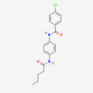 4-chloro-N-[4-(pentanoylamino)phenyl]benzamide