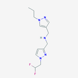 {[1-(2,2-difluoroethyl)-1H-pyrazol-3-yl]methyl}[(1-propyl-1H-pyrazol-4-yl)methyl]amine