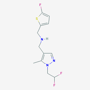 {[1-(2,2-difluoroethyl)-5-methyl-1H-pyrazol-4-yl]methyl}[(5-fluorothiophen-2-yl)methyl]amine