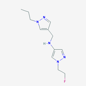 1-(2-fluoroethyl)-N-[(1-propyl-1H-pyrazol-4-yl)methyl]-1H-pyrazol-4-amine