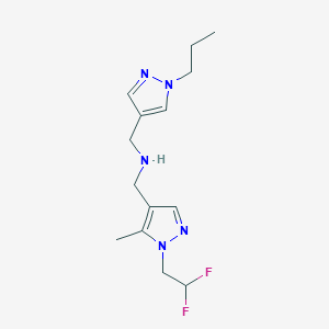 {[1-(2,2-difluoroethyl)-5-methyl-1H-pyrazol-4-yl]methyl}[(1-propyl-1H-pyrazol-4-yl)methyl]amine