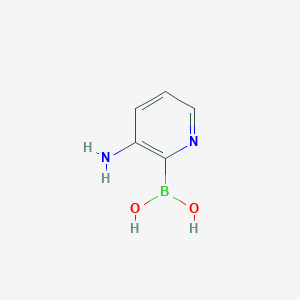 molecular formula C5H7BN2O2 B11751310 3-Aminopyridine-2-boronic acid 