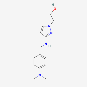 2-[3-({[4-(dimethylamino)phenyl]methyl}amino)-1H-pyrazol-1-yl]ethan-1-ol