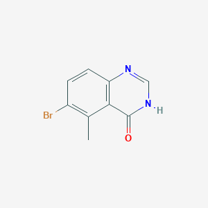 molecular formula C9H7BrN2O B11751360 6-Bromo-5-methylquinazolin-4(3H)-one 