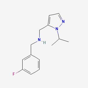 [(3-fluorophenyl)methyl]({[1-(propan-2-yl)-1H-pyrazol-5-yl]methyl})amine