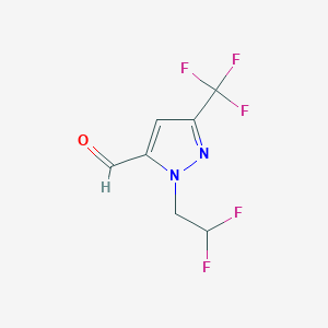 1-(2,2-Difluoroethyl)-3-(trifluoromethyl)-1H-pyrazole-5-carbaldehyde