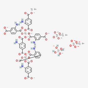 molecular formula C48H34N6O36Ti8 B11751419 2-aminoterephthalate;oxygen(2-);titanium(4+);tetrahydroxide 