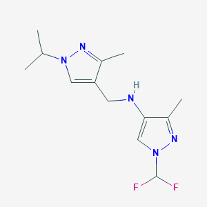 1-(difluoromethyl)-3-methyl-N-{[3-methyl-1-(propan-2-yl)-1H-pyrazol-4-yl]methyl}-1H-pyrazol-4-amine