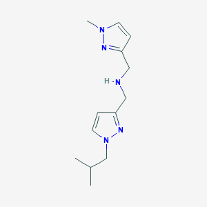 molecular formula C13H21N5 B11751474 [(1-methyl-1H-pyrazol-3-yl)methyl]({[1-(2-methylpropyl)-1H-pyrazol-3-yl]methyl})amine CAS No. 1856058-03-1