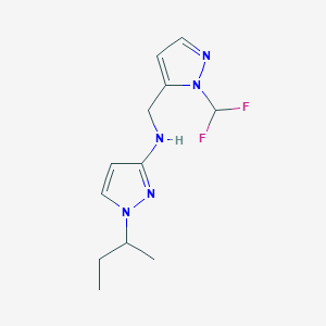 1-(butan-2-yl)-N-{[1-(difluoromethyl)-1H-pyrazol-5-yl]methyl}-1H-pyrazol-3-amine