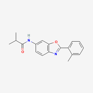 2-methyl-N-[2-(2-methylphenyl)-1,3-benzoxazol-6-yl]propanamide