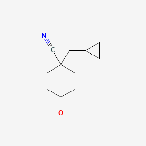 1-(Cyclopropylmethyl)-4-oxocyclohexane-1-carbonitrile