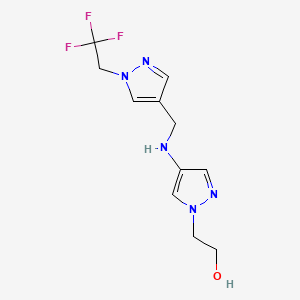 2-[4-({[1-(2,2,2-trifluoroethyl)-1H-pyrazol-4-yl]methyl}amino)-1H-pyrazol-1-yl]ethan-1-ol