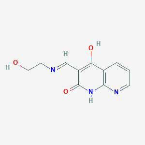 molecular formula C11H11N3O3 B1175161 4-Hydroxy-3-(((2-hydroxyethyl)imino)methyl)-1,8-naphthyridin-2(1H)-one CAS No. 153457-15-9