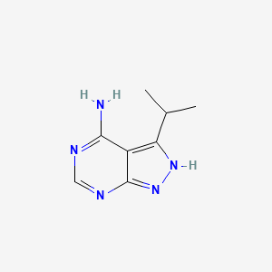 molecular formula C8H11N5 B11751623 3-(1-methylethyl)-1H-Pyrazolo[3,4-d]pyrimidin-4-amine 