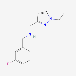 [(1-ethyl-1H-pyrazol-3-yl)methyl][(3-fluorophenyl)methyl]amine