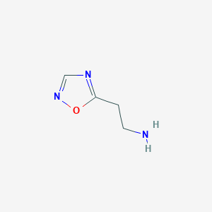 molecular formula C4H7N3O B11751712 2-(1,2,4-Oxadiazol-5-yl)ethan-1-amine 