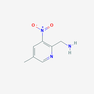 molecular formula C7H9N3O2 B11751740 (5-Methyl-3-nitro-2-pyridyl)methanamine 