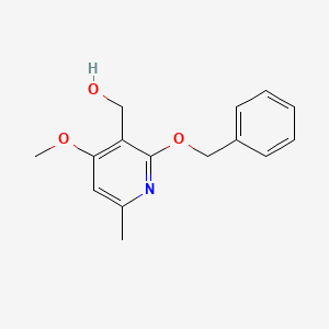 molecular formula C15H17NO3 B11751742 (2-(Benzyloxy)-4-methoxy-6-methylpyridin-3-yl)methanol 